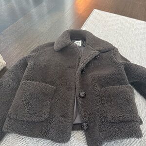 Zara Dark Brown Teddy Jacket